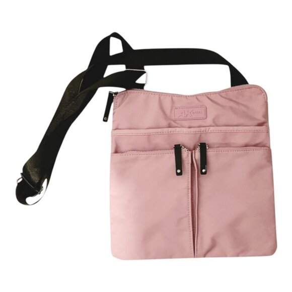 Anne Klein Sport Pink Nylon Crossbody Bag NWOT - Picture 1 of 5